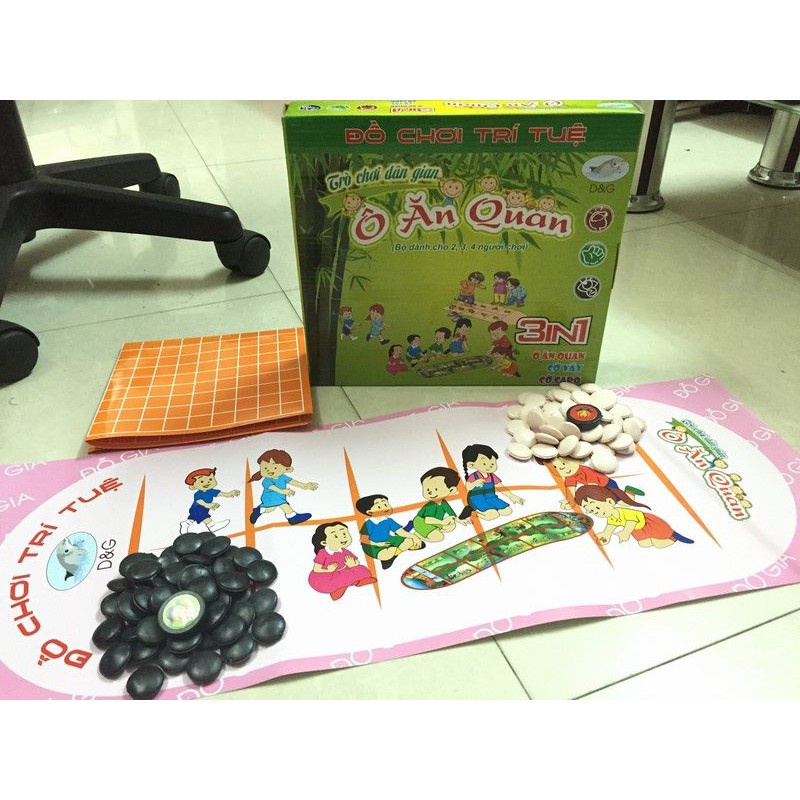 CỜ Ô ĂN QUAN 3IN1 - Cờ Vây, Cờ Caro, Ô Ăn Quan- Trò Chơi Dân Gian Phát Triển Trí Tuệ