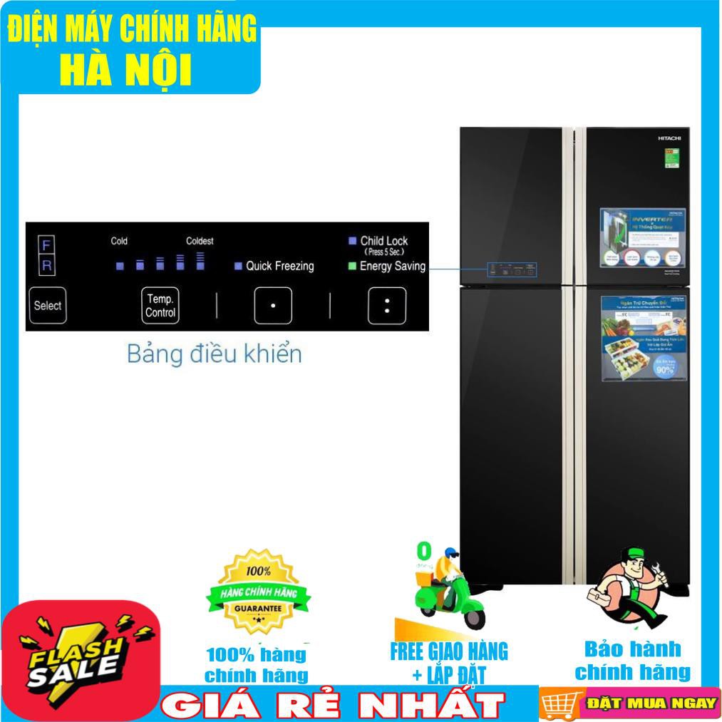[ VẬN CHUYỂN MIỄN PHÍ KHU VỰC HÀ NỘI ] Tủ lạnh Hitachi 4 cánh màu đen R-FW650PGV8(GBK)