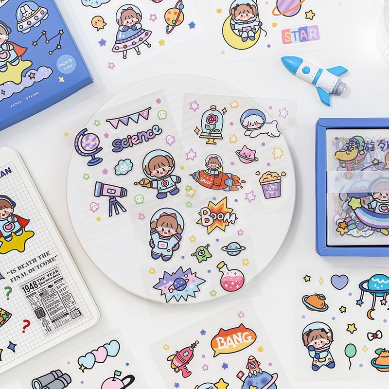 Set 50 tấm sticker cute dễ thương