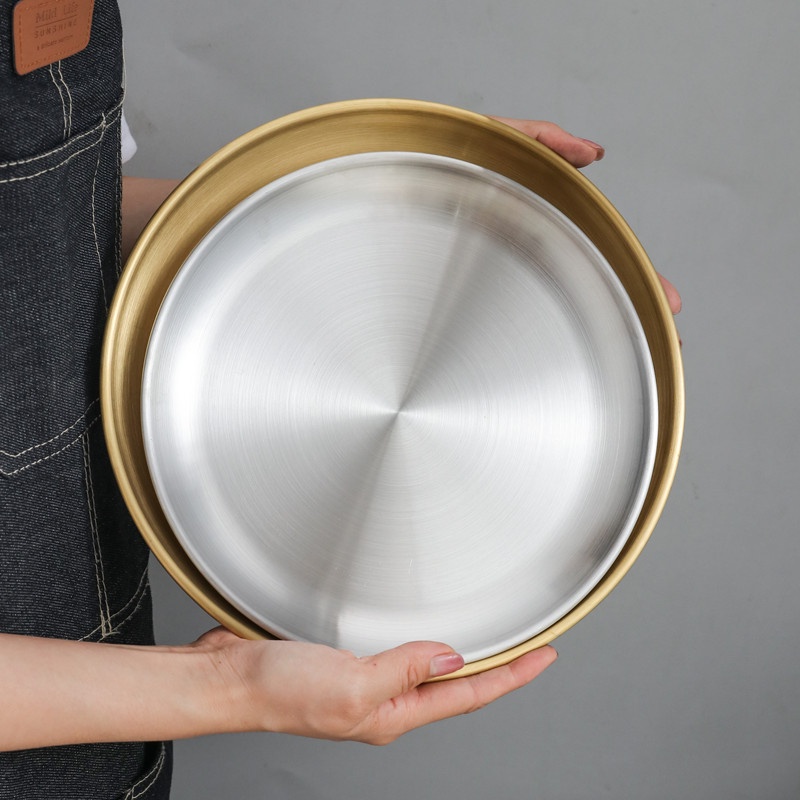 Khay đựng đồ ăn bằng thép không gỉ phong cách Hàn Quốc sang trọng hiện đại