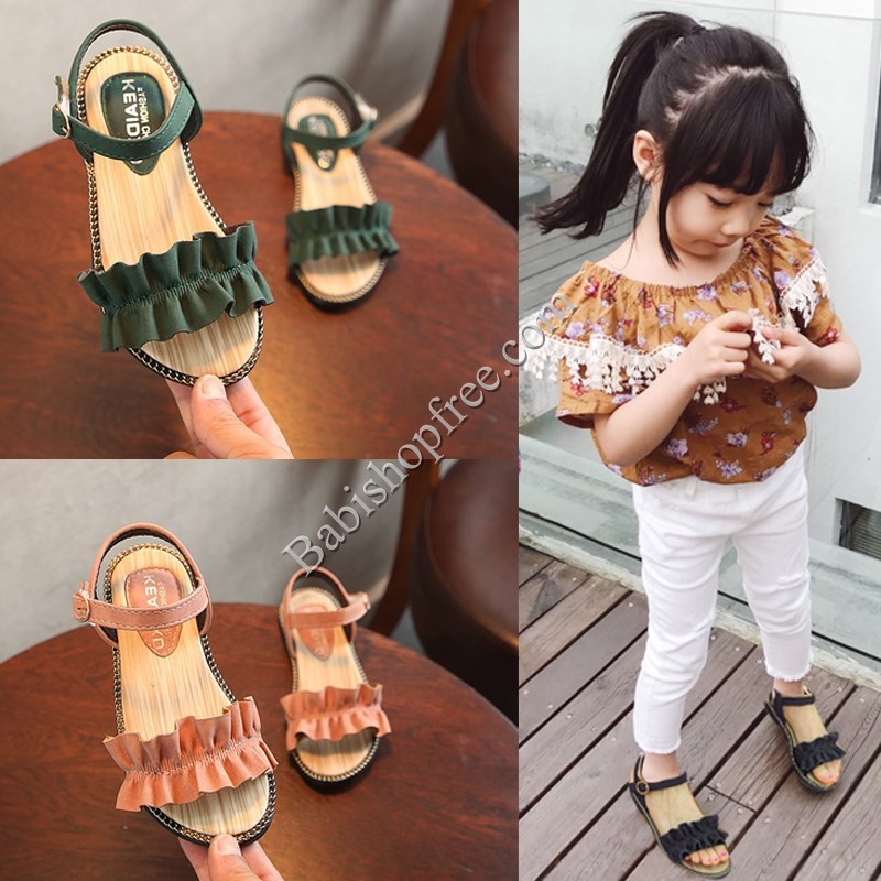 Sandal bé gái | Dép quai hậu cho bé size 27-37 SDG01