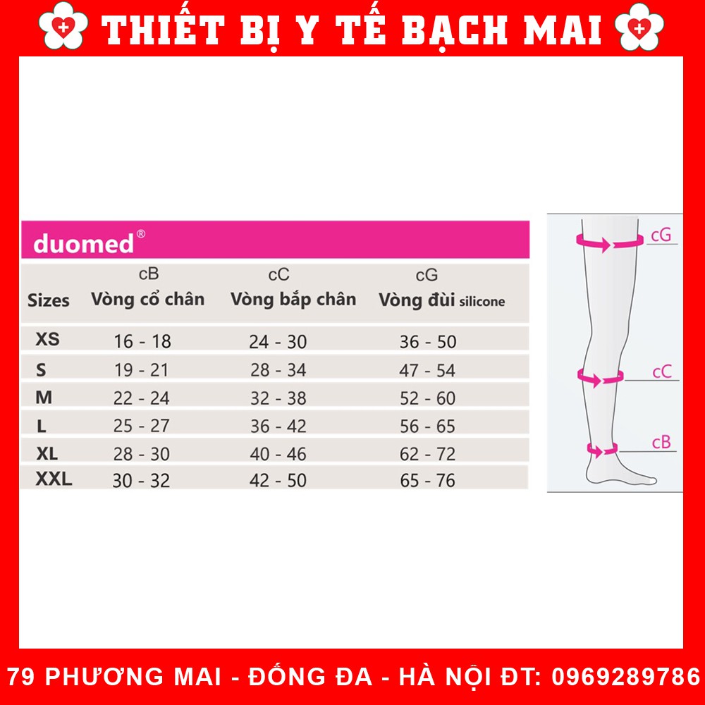 [Mã 99FMCGSALE giảm 8% đơn 500K] Tất Suy Giãn Tĩnh Mạch Duomed Medi - Vớ Y Khoa Đức [Vớ Đùi, Vớ Gối]