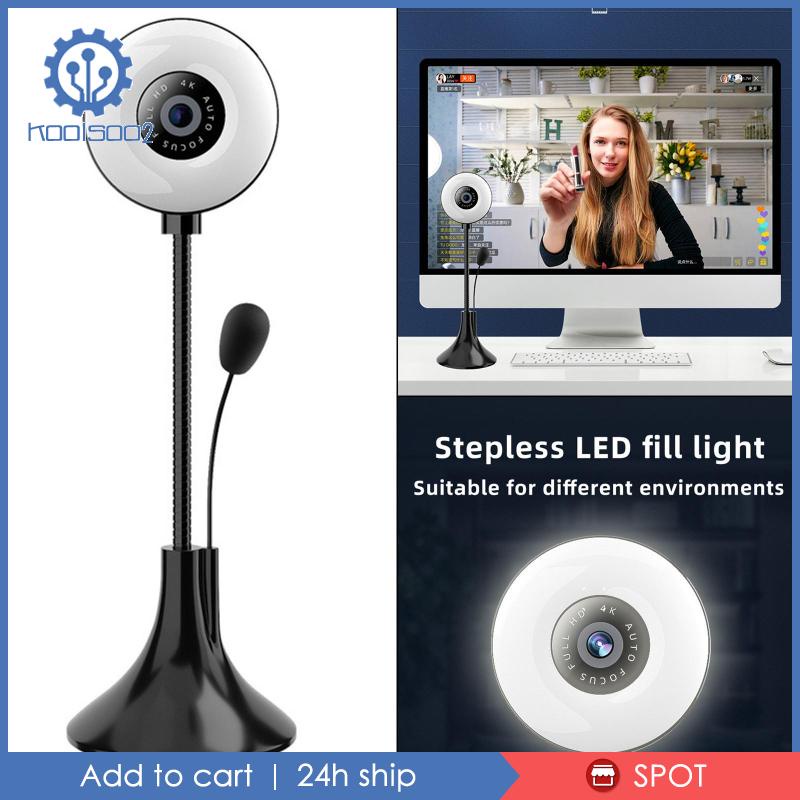 Webcam 4K 2.0 Giảm Tiếng Ồn Tùy Chỉnh Tiện Dụng Cho Webcast