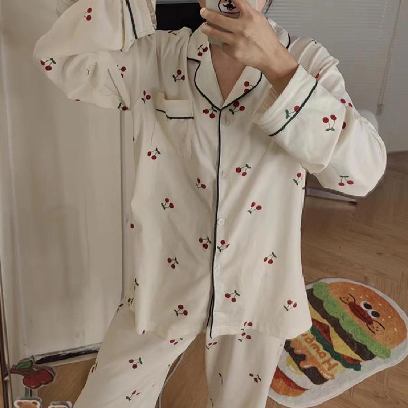 Bộ pijama nữ tay dài thu đông 2022