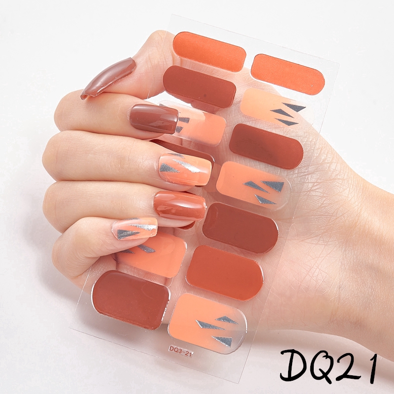 Bộ 14 Tấm Hình Dán 3d Trang Trí Móng Tay