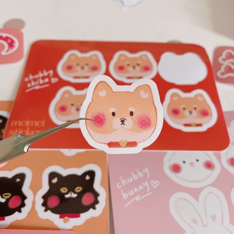 Meimei Sticker - Chubby Pets - Set sticker thú cưng và phụ kiện xinh xinh