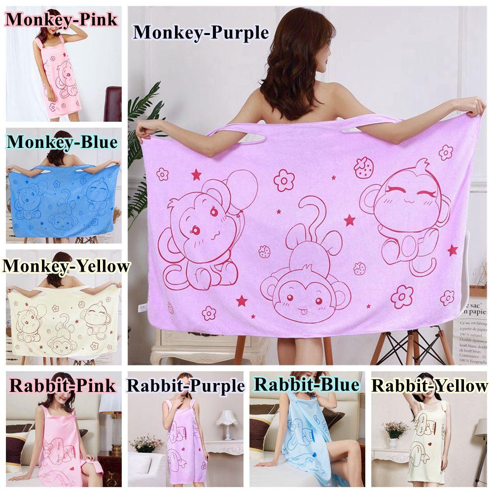 Khăn Tắm Mềm Mại Thấm Hút Tốt In Họa Tiết Hoạt Hình Đáng Yêu