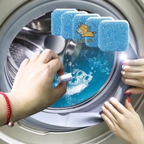 Bột tẩy lồng máy giặt vệ sinh siêu sạch dạng viên hộp 12 viên GD33