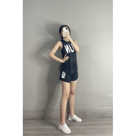 BỘ SHORT THỂ THAO NỮ SIÊU XINH - SET QUẦN SHORT + TANKTOP RUN