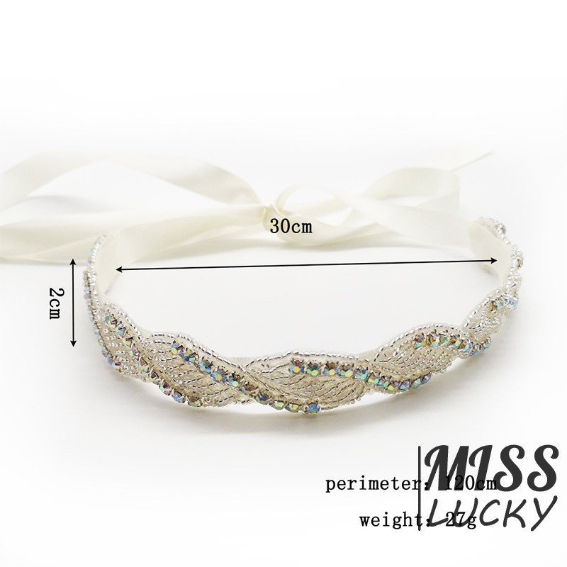 Cài tóc trang điểm đính đá lấp lánh thời trang thanh lịch cho nữ