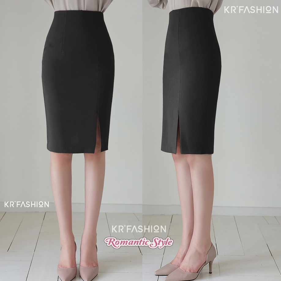 Chân váy công sở xẻ tà SK2401  style Hàn Quốc - KRFashion Cao cấp bút chì xẻ đẹp thanh lịch | BigBuy360 - bigbuy360.vn