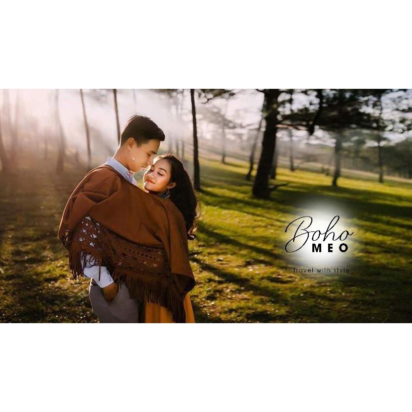 Áo khoác da lộn Boho