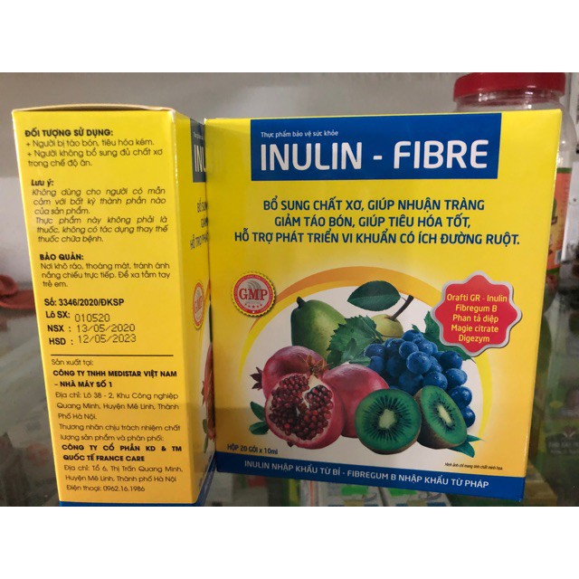 Chất xơ Inulin - Fibre, nhuận tràng chống táo bón