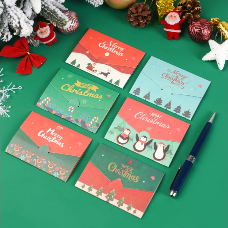 Thiệp Chúc Mừng Giáng Sinh a Merry Christmas ( Thiệp gập 3 có túi opp)