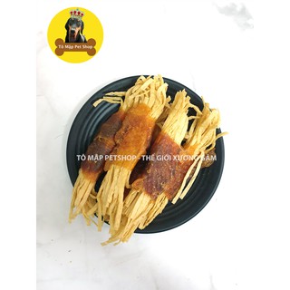 [RẺ NHẤT SHOPEE] SNACK GÀ JERKY CUỘN CÁ SỢI SIZE L