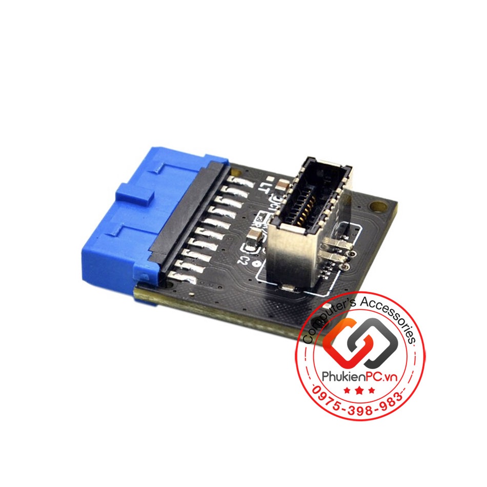 Đầu giắc chuyển đổi 20pin sang USb 3.1 header, sử dụng cho case máy tính có chân Type-C phía trước