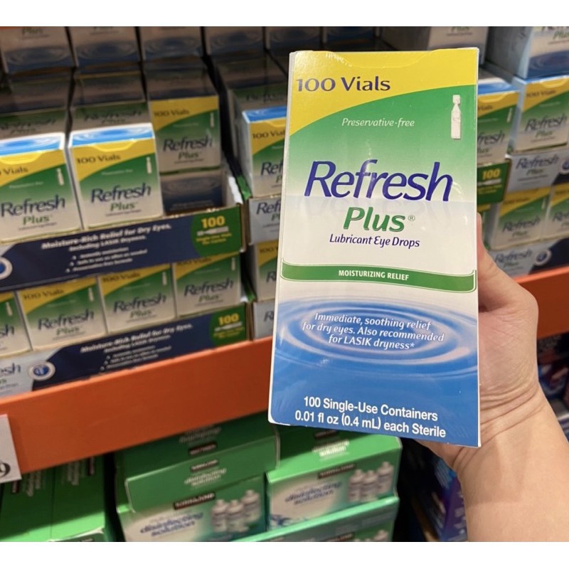 HỘP 100 TUÝP NƯỚC NHỎ MẮT NHÂN TẠO REFRESH PLUS