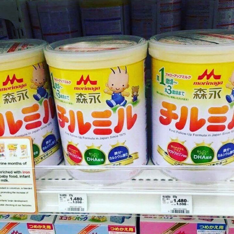 Sữa bột Morinaga số 9 ( trẻ 1t-3t) nội địa Nhật lon 820g date T12/21 sua