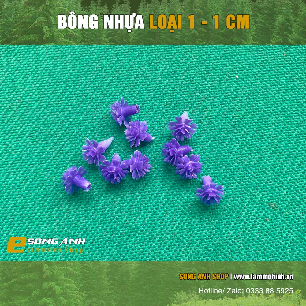 Bông hoa nhựa giả | Dùng cho mô hình mini | Đủ màu sắc | Nụ hoa bằng nhựa
