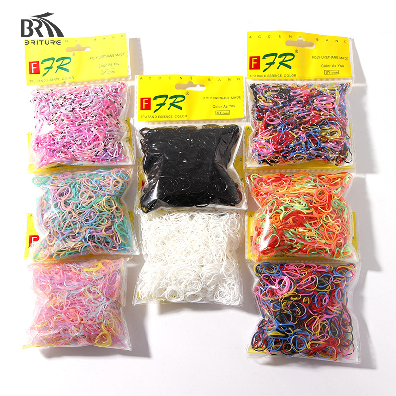 Set 1000 Dây Thun Cột Tóc Nhiều Màu Dùng Một Lần