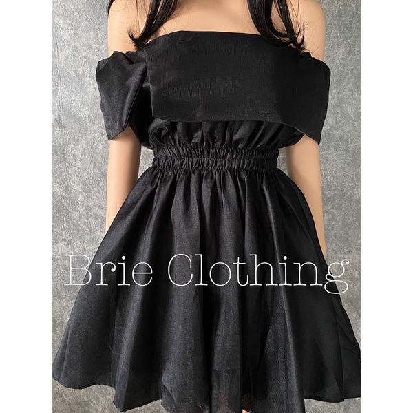 247 - Đầm trễ vai dự tiệc sang trọng tafta ánh kim - BRIE CLOTHING