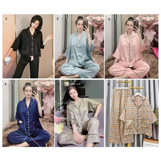 Đồ bộ lụa mới - mai ngô - tay cánh dơi quần dài