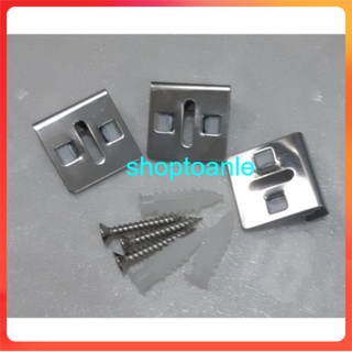 1 bộ 3 cái kẹp gương nhà tắm kèm đủ vít nở (giá gương)