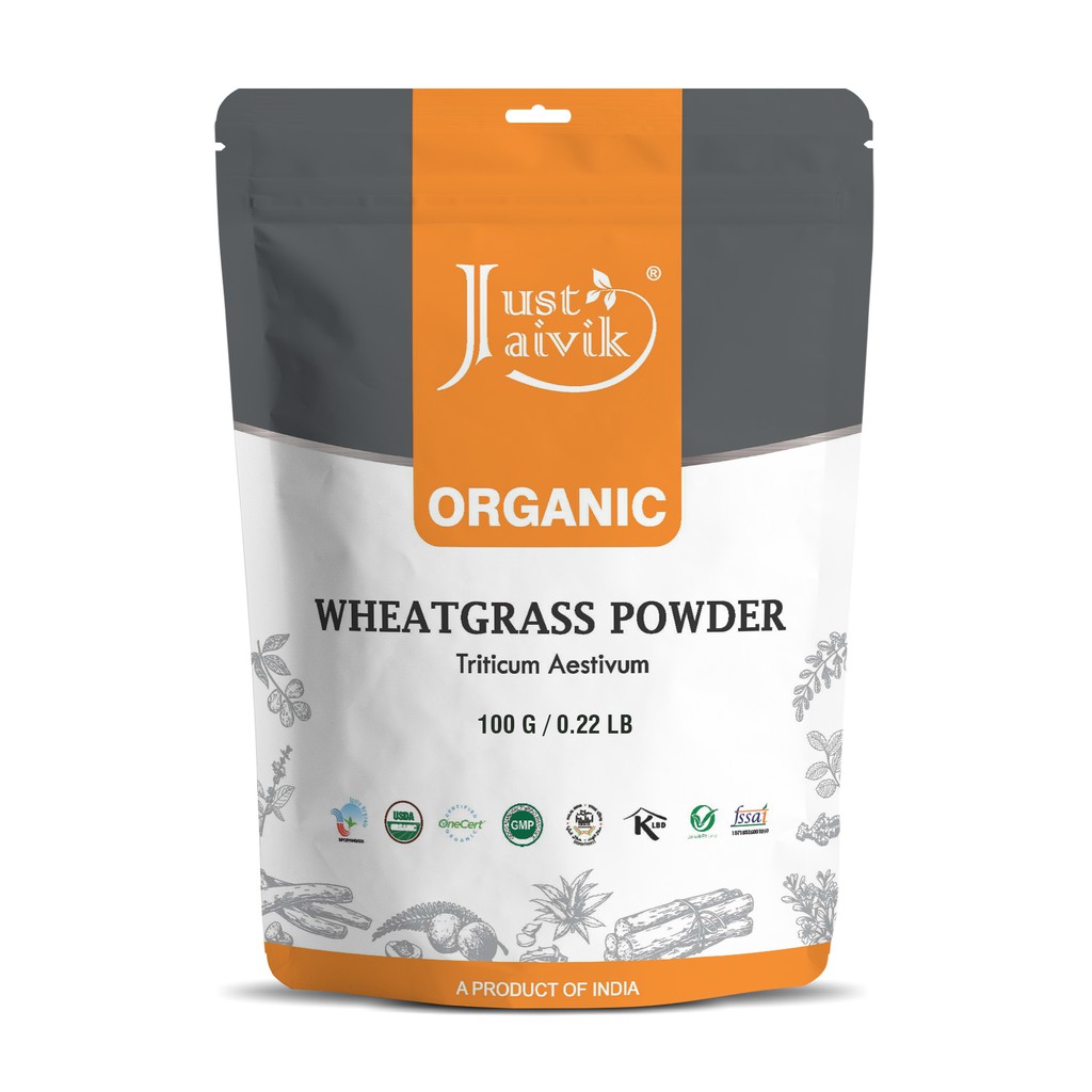 Bột Cỏ Lúa Mì Hữu Cơ- Just Jaivik Wheatgrass Powder 100gram