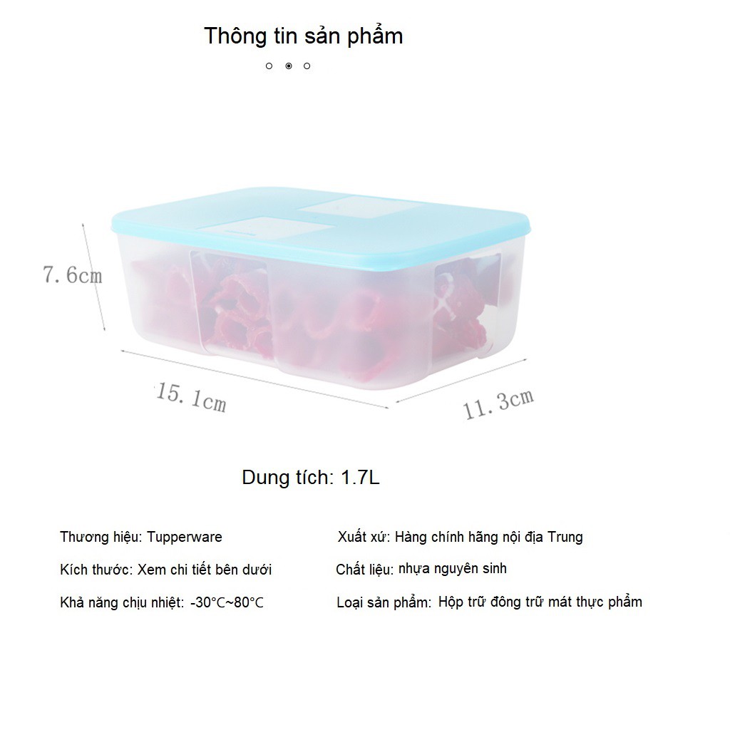 Tupperware Trữ Đông Hộp 1.7L Đựng Thực Phẩm Nhựa Nguyên Sinh An Toàn Thực Phẩm  TU23