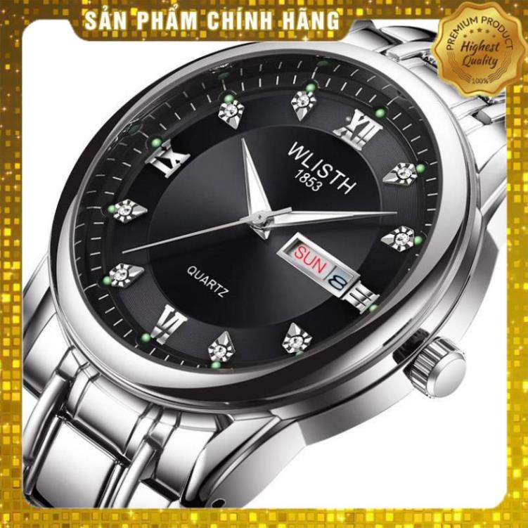 Đồng hồ nam cao cấp dây thép hiệu Wlisth,chống vô nước,chống xước,có dạ quang,bảo hành12 tháng,1 đổi 1