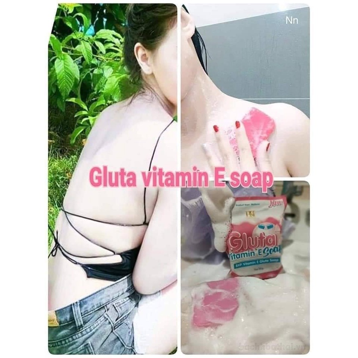 Xà phòng trắŉg da mặt và body BKP Gluta vıtamın E Soap Thái Lan