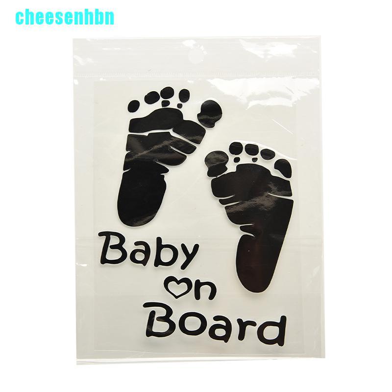 1 Miếng Dán Trang Trí Xe Hơi Chữ Baby On Board