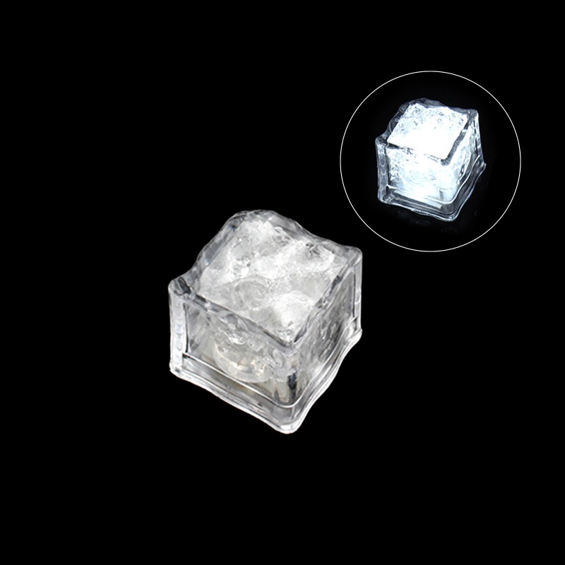 Wmmb Đèn LED Hình Khối Đá Nhiều Màu Sắc Cảm Ứng Dạ Quang Dùng Trang Trí Đồ Uống