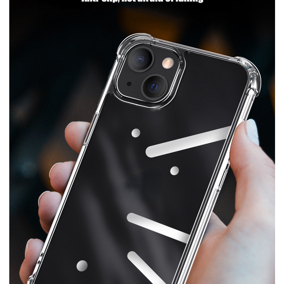 Ốp Điện Thoại Silicon Mềm Trong Suốt Chống Sốc Cho iPhone 14 13 12 11 Pro Max XS Max X XR 8 7 6 Plus