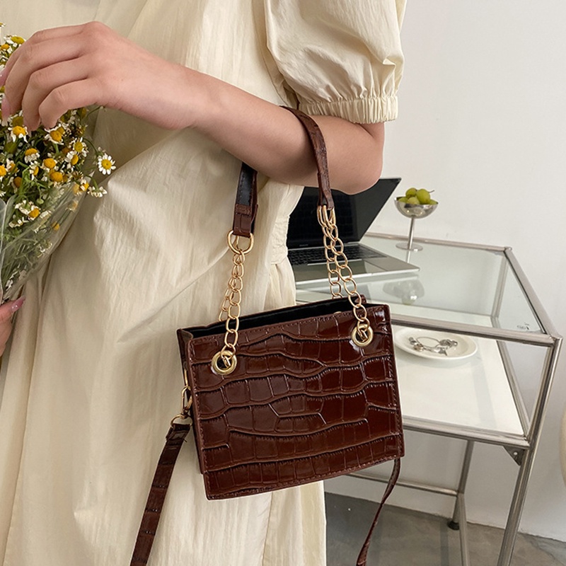 IELGY Túi Đeo Chéo Vai Họa Tiết Vân Đá Nhiều Màu Tùy Chọn Phong Cách Cổ Điển Thời Trang Cho Nữ