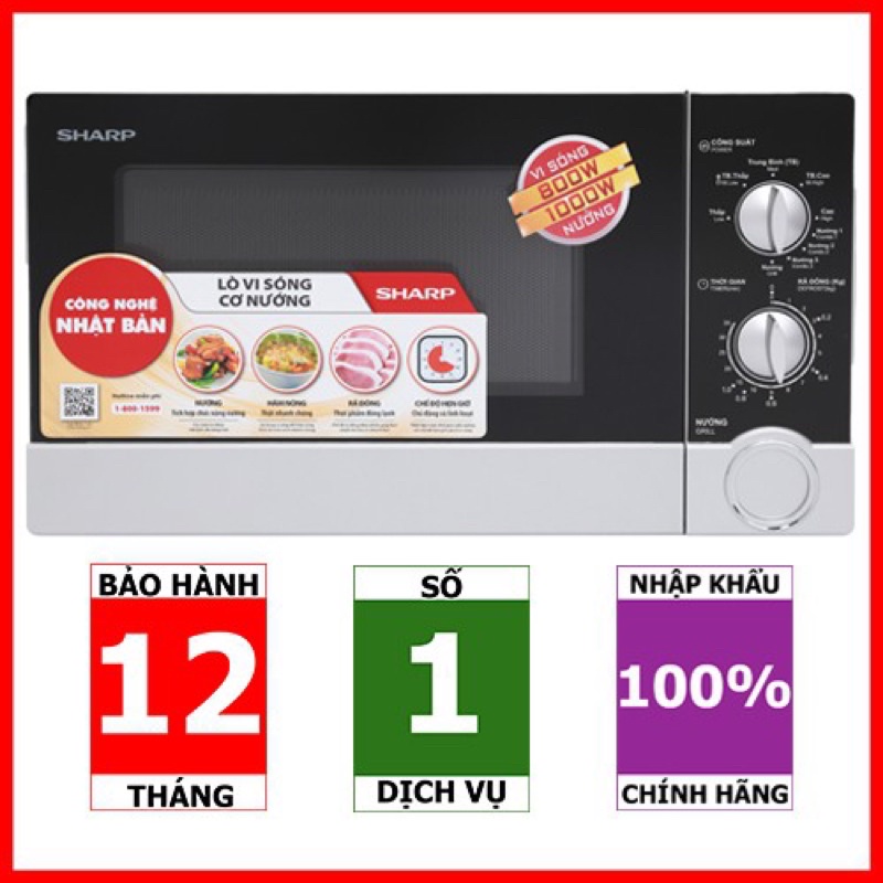 Lò vi sóng Sharp R-G302VN-S dung tích 23 lít