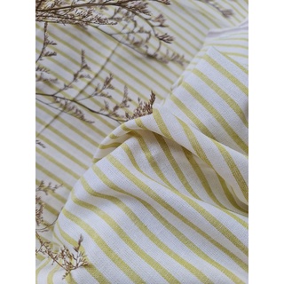Linen Tưng Pha Bột Sọc Vàng Chanh