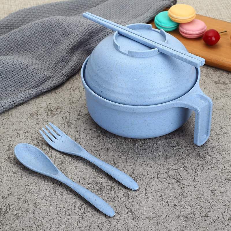 Bộ ca mỳ lúa mạch có nắp, dũa, muỗng, nĩa,,,