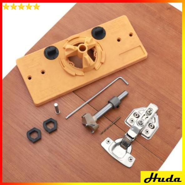 Bộ cữ khoan bản lề bật, Dụng cụ định vị khoan lỗ lắp bản lề giảm chấn - đồ làm mộc