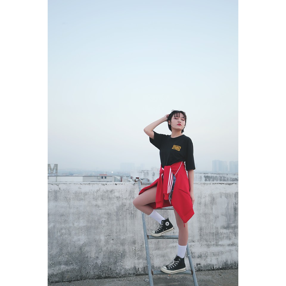 Áo thun Unisex nhãn PlayerUnknown's Battleground chính hãng, logo thêu