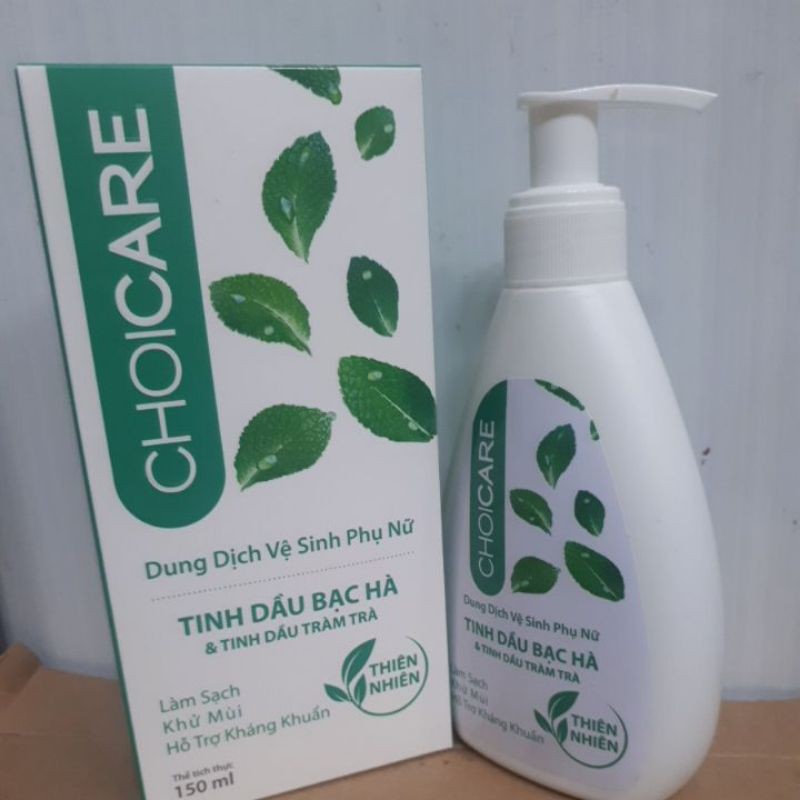 Dung dịch vệ sinh Phụ nữ Hàng ngày Choicare:  chiết xuất tinh dầu Nghệ- Bạc Hà ( 100ml)