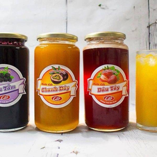 COMBO 2 HŨ THUỶ TINH 1000ML  NẮP THIẾC DÁNG TRÒN đựng mật ong, chanh đào, bột, trà hoa