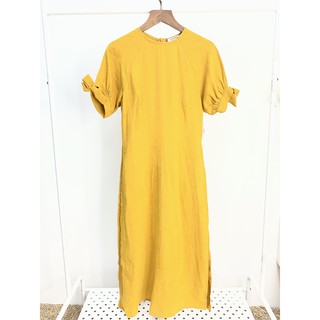 Áo dài ngắn tay nơ bồng - 92Wear