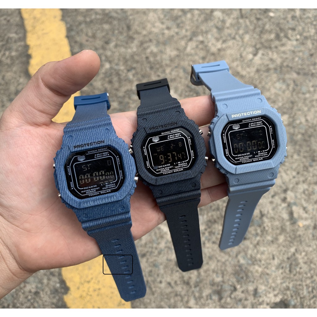 ĐÔNG HỒ THỂ THAO SHOCK - G DW5600 demin TỔNG HỢP MÀU CHO NAM VÀ NỮ