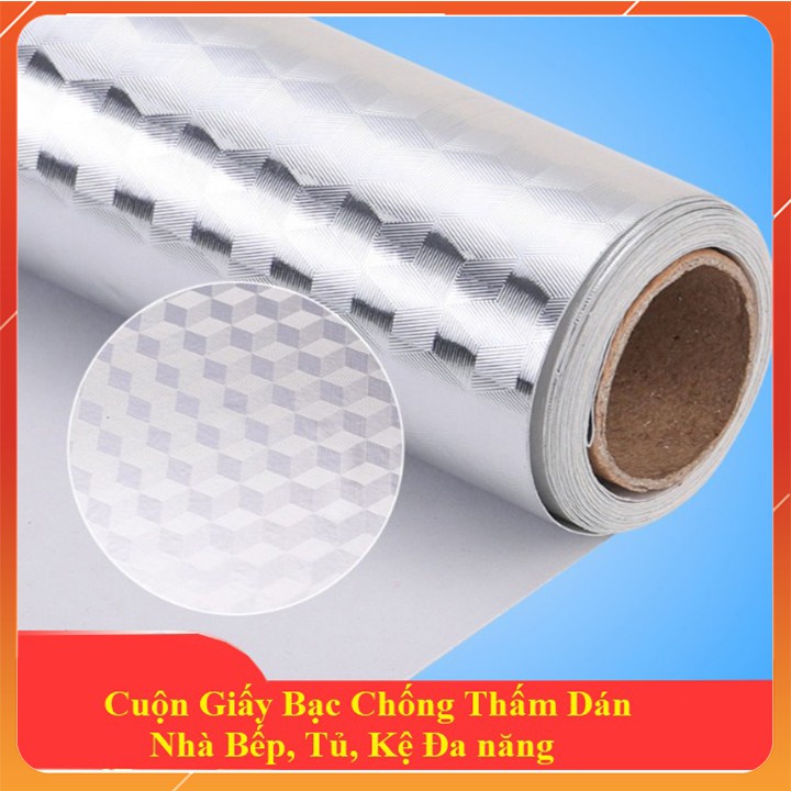 (Hoàn$) Cuộn Giấy Bạc Chống Thấm Dán Nhà Bếp, Tủ, Kệ Đa năng (STIHN)