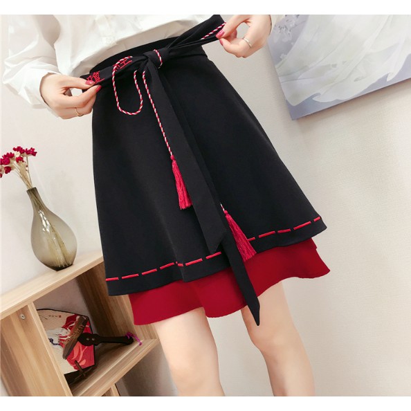 [Order] YAS0315-Chân váy 2 lớp phong cách Nhật Bản