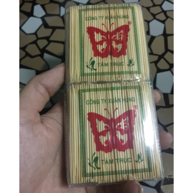 Tăm tre xỉa răng bịch 10 gói nhỏ( giao mẫu ngẫu nhiên)