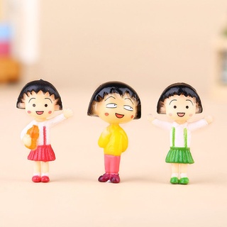 Set 12 mô hình nhân vật chibi Maruko trang trí đa dụng