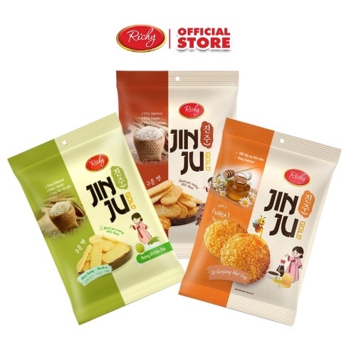 Combo Snack 3 Gói Bánh Gạo Jinju Richy