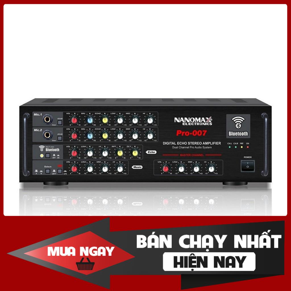 Hàng Chính Hãng -  Amply Karaoke Nanomax PRO-007 ( Dòng amply chuyên dùng gia đình )